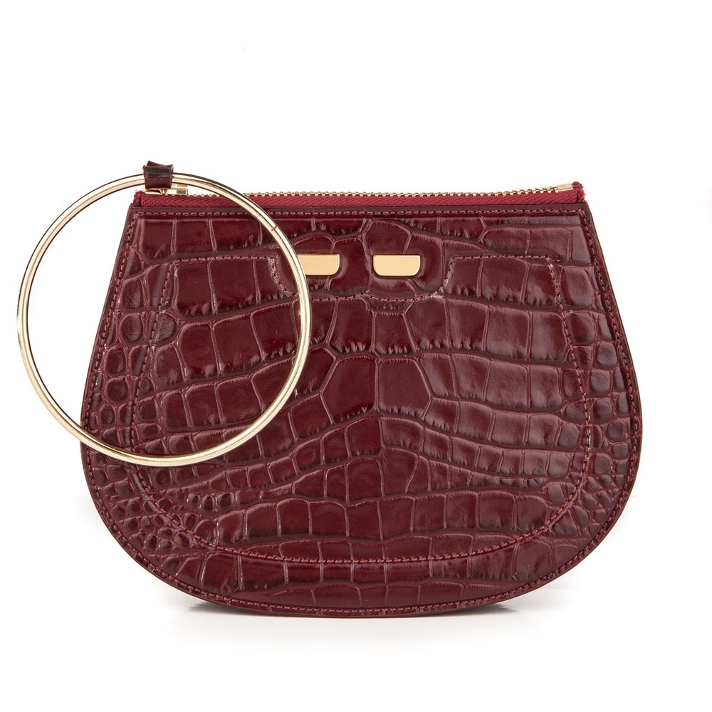 BENE Ellie Bangle in Bordeaux Gator Clutch
Sold out everywhere
